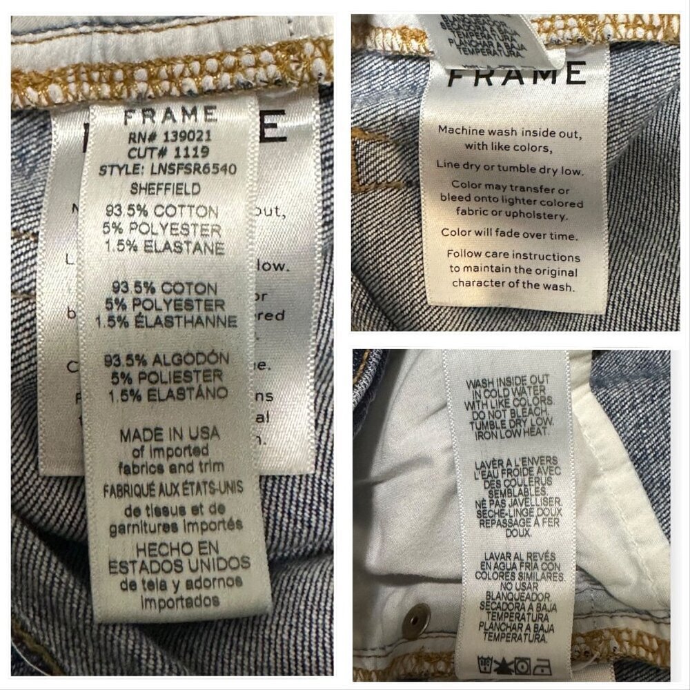 FRAME Denim Le Nouveau Straight Split Hem Jeans Size 30 - Picture 5 of 13